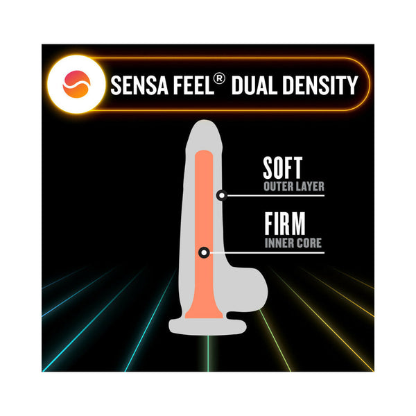 Blush Neo Elite Glow in the Dark Viper 7 in. Dual-Density Dildo Neon Orange