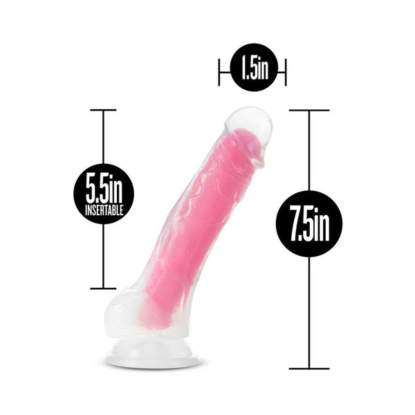Blush Neo Elite Glow in the Dark Viper 7 in. Dual-Density Dildo Neon Pink