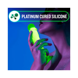 Blush Neo Elite Glow in the Dark Viper 7 in. Dual-Density Dildo Neon Green
