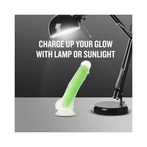 Blush Neo Elite Glow in the Dark Viper 7 in. Dual-Density Dildo Neon Green
