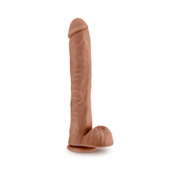Daddy 14 in. Posable Dual Density Dildo with Balls Tan