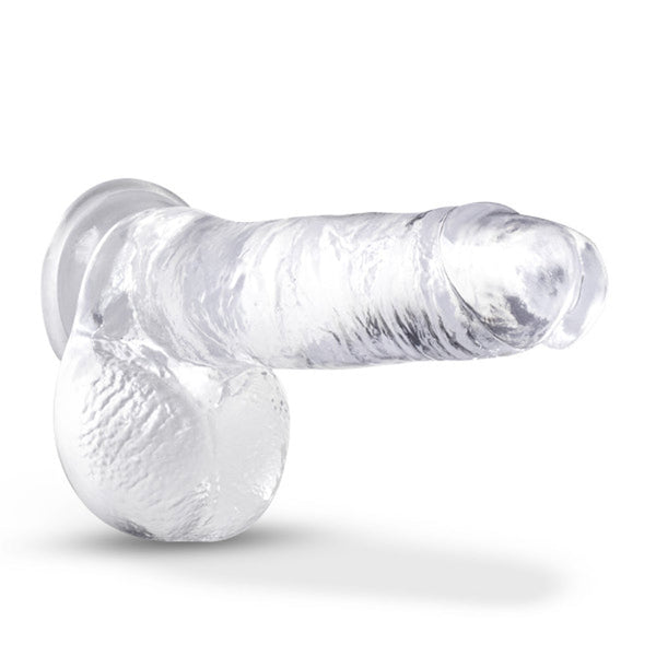 Plus Rock n'' Roll 7 in. Dildo with Balls & Suction Cup Clear