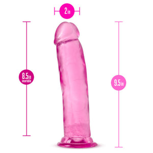 Plus Thrill n'' Drill 9 in. Dildo with Suction Cup Pink