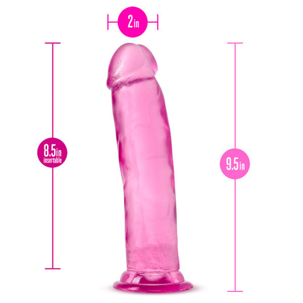 Plus Thrill n'' Drill 9 in. Dildo with Suction Cup Pink