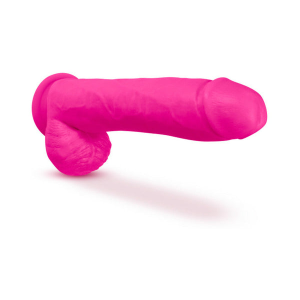 Bold Huge 10 in. Posable Dual Density Dildo with Balls & Suction Cup Pink
