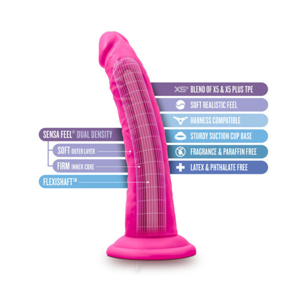 Bold Jack 7 in. Posable Dual Density Dildo with Suction Cup Pink