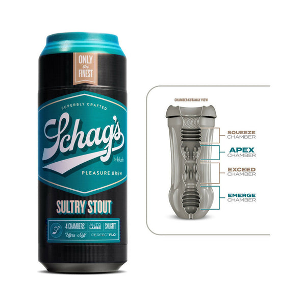 Blush Schag''s Sultry Stout Self-Lubricating Stroker Frosted
