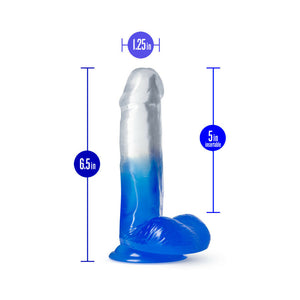 Stella Blue 6 in. Dildo with Balls Blue
