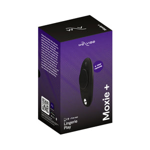 We-Vibe Moxie+ Rechargeable Remote-Controlled Silicone Wearable Clitoral Vibrator Black