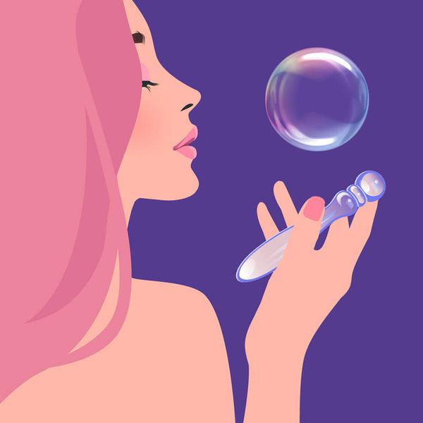 Cecii Beaded Glass Dildo