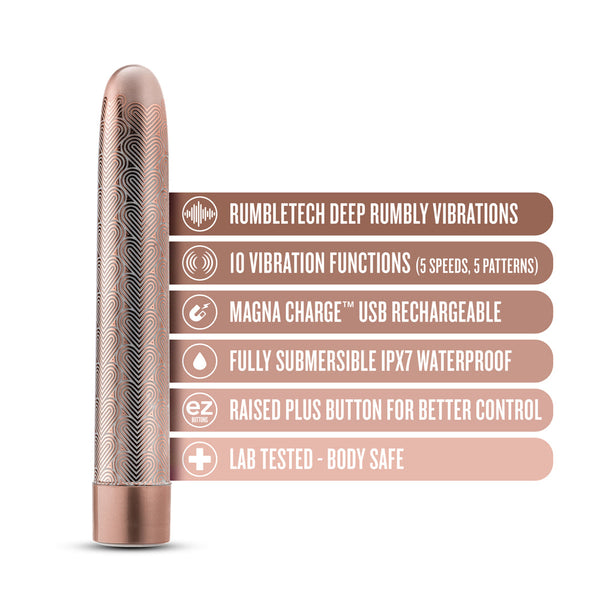 The Collection Lattice Limited Edition Rechargeable 7 in. Vibrator Rose Gold