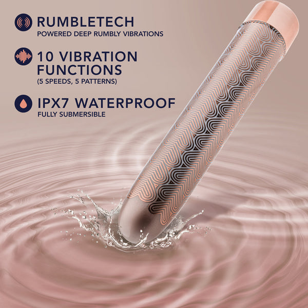The Collection Lattice Limited Edition Rechargeable 7 in. Vibrator Rose Gold