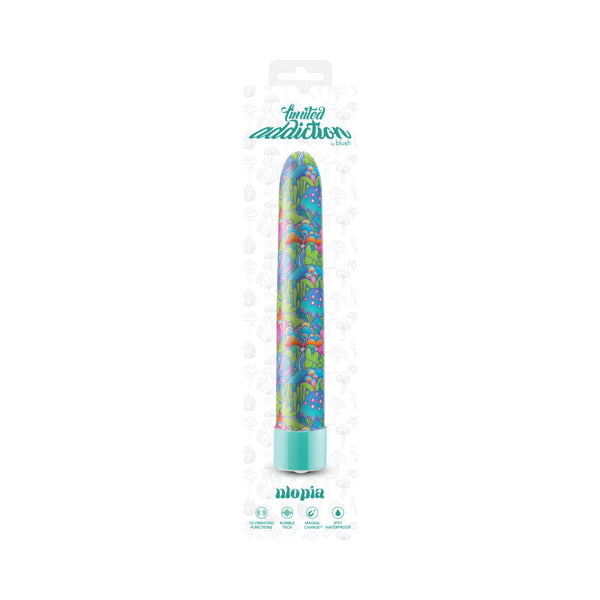 Utopia Rechargeable 7 in. Vibrator Aqua